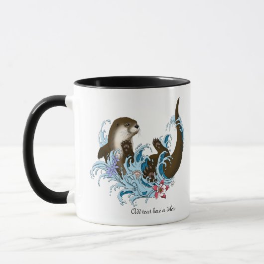 Mug Cute d'eau de la rivière Otter (Gauche)