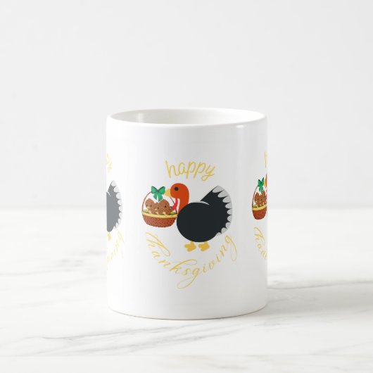 Mug Cute dinde avec ses bébés, grappins (Centre)