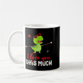Mug Cute Dinosaur I Love You This Much Valentines Day (Gauche)