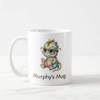 Mug Cute Dinosaur Reading a Book | Funny Book Lover