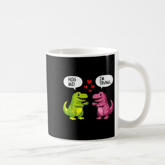 Mug Cute Dinosaur T Rex Hug Valentines Day Couple Boyf (Droite)