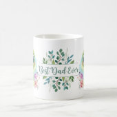 Mug Cute Dinosaure Vert Floral Meilleur Papa Jamais (Centre)