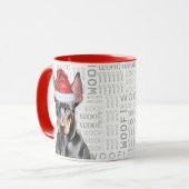 Mug Cute Doberman Pinscher Lover Christmas Holiday (Devant gauche)