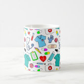 Mug Cute Doctor Nurse Médicale Fournitures Motif (Centre)