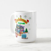 Mug Cute dog and cat Christmas squad design  Coffee Mu (Devant gauche)