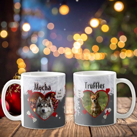 Mug Cute Dog and Coffee Lovers 2 Photo Christmas