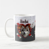 Mug Cute Dog and Coffee Lovers 2 Photo Christmas (Gauche)