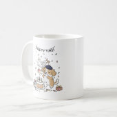 Mug Cute Dog Birthday Celebration Playful Party Coffee (Devant gauche)