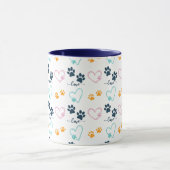 Mug Cute Dog Lover Paw Prints (Centre)