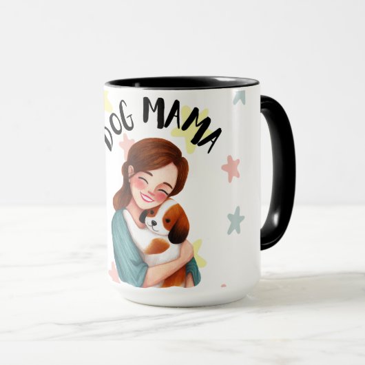 Mug Cute Dog Mama cup design  (Devant droit)