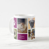 Mug Cute Dog Mom Pet Photo Collage (Devant gauche)