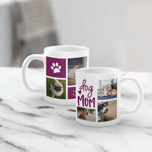 Mug Cute Dog Mom Pet Photo Collage