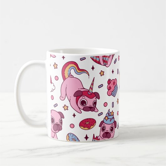 Mug Cute dog pattern for dog lovers (Gauche)