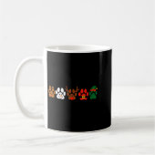 Mug Cute Dog Paw Print Santa Elf Christmas Character H (Gauche)