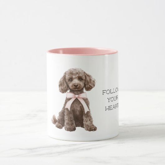 Mug Cute Dog Pink Bow (Centre)