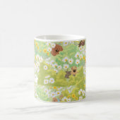 Mug Cute Dogs With Daisy Flowers Seamless Pattern (Centre)