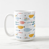 Mug Cute Doodle École de Motif de poisson (Gauche)