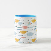 Mug Cute Doodle École de Motif de poisson (Centre)