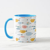 Mug Cute Doodle École de Motif de poisson (Gauche)