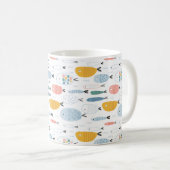 Mug Cute Doodle École de Motif de poisson (Devant droit)