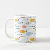 Mug Cute Doodle École de Motif de poisson (Gauche)