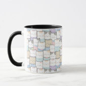 Mug Cute Doodle Kitten Visages Motif (Gauche)