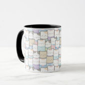 Mug Cute Doodle Kitten Visages Motif (Devant gauche)