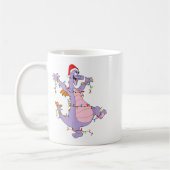 Mug Cute Dragon Christmas Lights Santa Hat Animal Men  (Gauche)