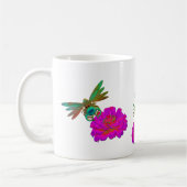 Mug Cute dragonfly on Zinnia Flower Personnalisé (Gauche)