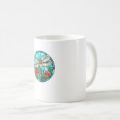 Mug Cute Dragonfly Stained Glass Floral Dragon Fly Lov (Devant droit)