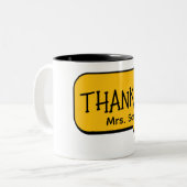 Mug Cute Drôle Jaune Merci (Devant gauche)