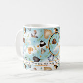 Mug Cute Du Chat Photo Personnalisée Fourrure Coeur Am (Devant gauche)