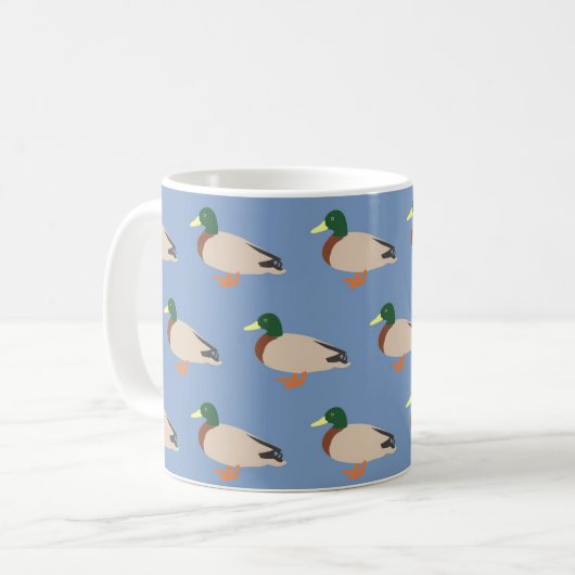 Mug Cute Duck Pattern on Blue (Devant gauche)