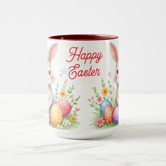 Mug Cute Easter Bunny And Eggs Modern Collection (Centre)