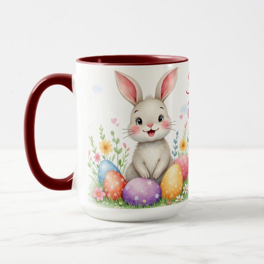 Mug Cute Easter Bunny And Eggs Modern Collection (Gauche)