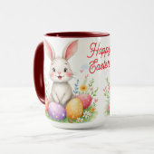 Mug Cute Easter Bunny And Eggs Modern Collection (Devant gauche)