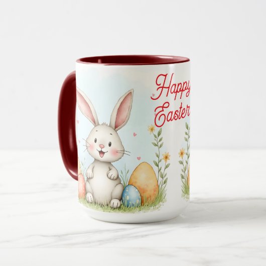 Mug Cute Easter Bunny And Eggs Trendy Collection (Devant gauche)
