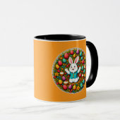 Mug Cute Easter Bunny – Decorative Wreath caneca (Devant droit)