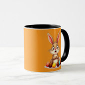 Mug Cute Easter Bunny Sitting with Chocolate caneca (Devant droit)