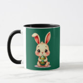 Mug Cute Easter Bunny with Chocolate Egg caneca (Gauche)