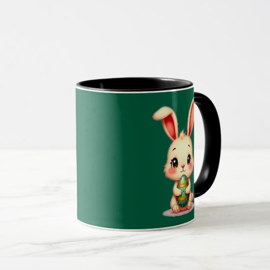 Mug Cute Easter Bunny with Chocolate Egg caneca (Devant droit)