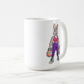 Mug Cute Easter Bunny Workout Cartoon – Fitness Rabbit (Devant droit)