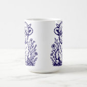 Mug Cute écossaise Highland Vache & Fleur sauvage (Centre)