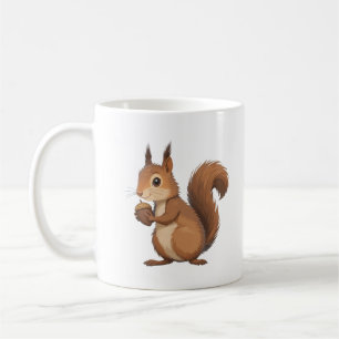 Mug Cute écureuil tenant noisette à manger