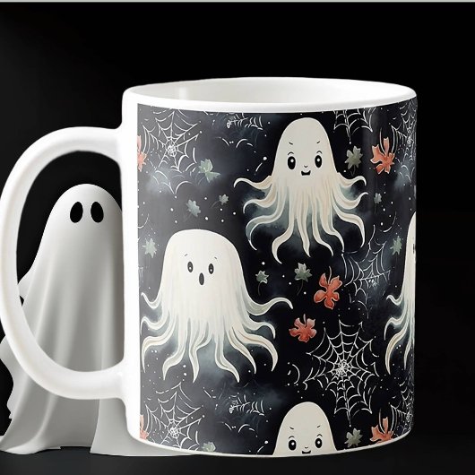 Mug Cute Éffrayant Halloween Fantômes Whimsical Flotta