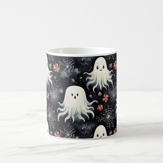 Mug Cute Éffrayant Halloween Fantômes Whimsical Flotta (Centre)