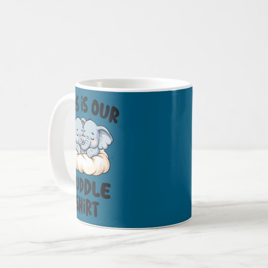 Mug Cute Elephant Couple This Is Our Cuddle  (Devant gauche)