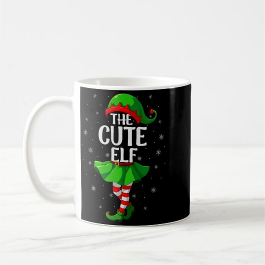 Mug Cute Elf Christmas Girls Women Elf Squad Xmas Fami (Gauche)