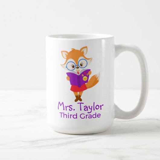 Mug Cute enseignant Fox (Droite)
