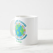 Mug Cute Enseignant préscolaire World Nom personnalisé (Devant gauche)